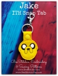 Adventure Time Jake ITH Snap Tab - 4x4 Embroidery Design