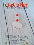Chef's Hat ITH Snap Tab - 4x4 Embroidery Design